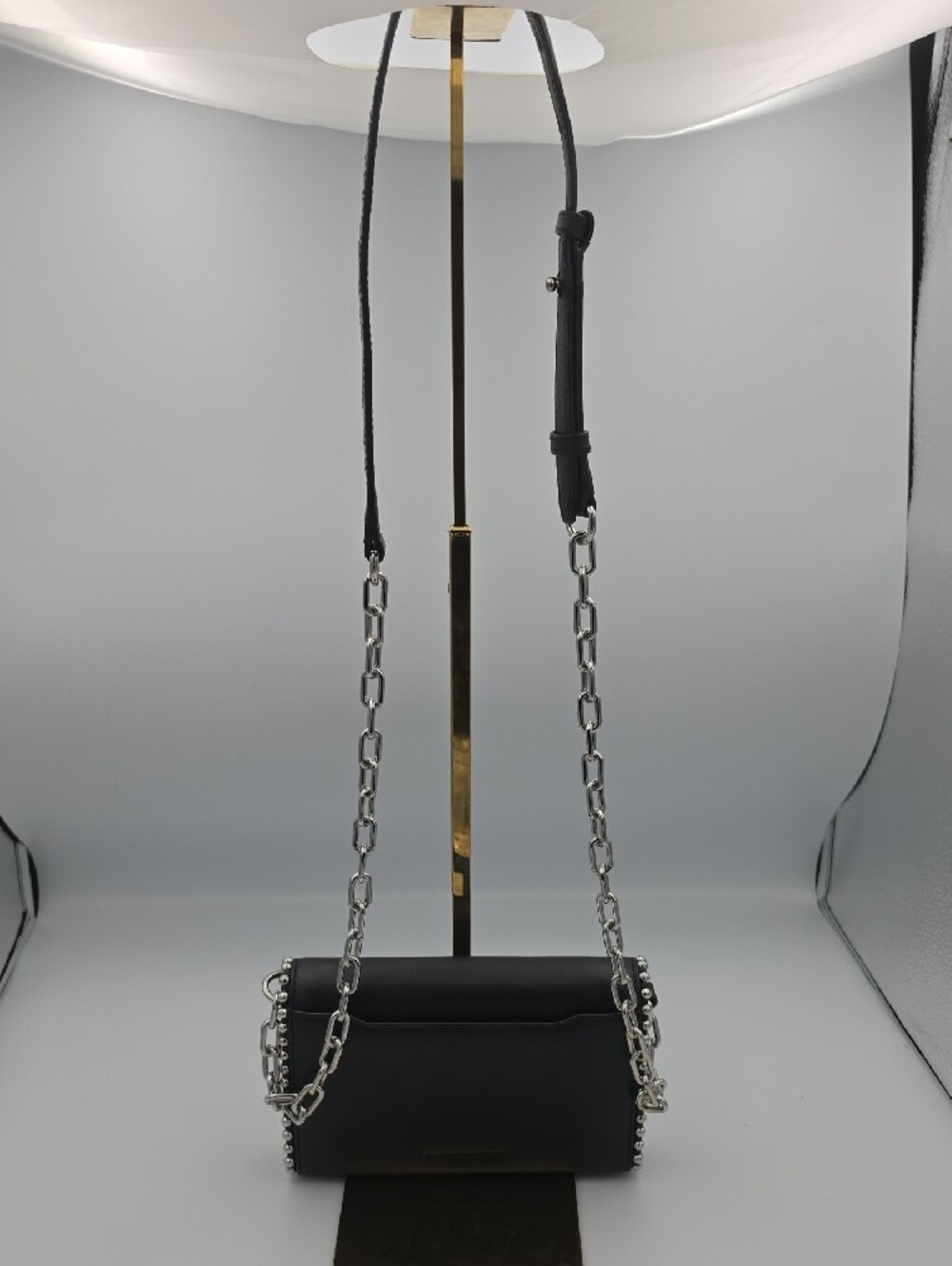Alexander Wang Attica Biker Silver Chain Flap Stud Small Crossbody Bag (EUC)🖤🩶 - Picture 16 of 16